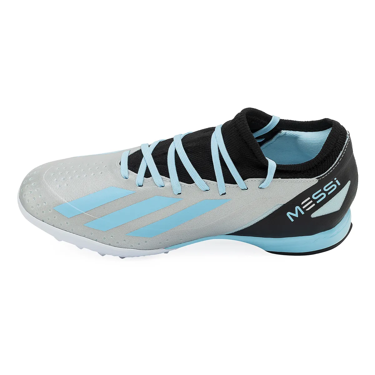 Botines De Futbol Adidas X Crazyfast Messi. 3 TF Plata