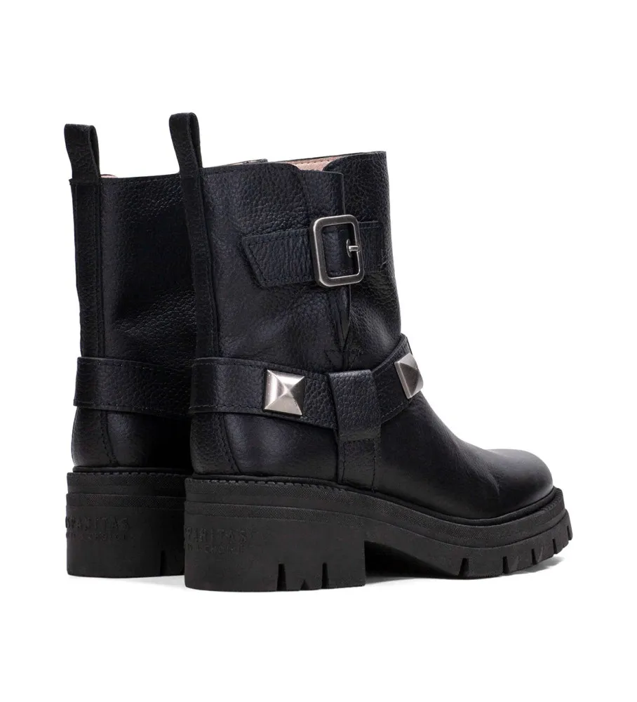 Botines de piel Bolero negro