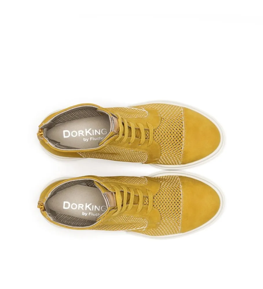 BOTINES DE PIEL D8734BOLA AMARILLO ALTURA TACóN: 5CM