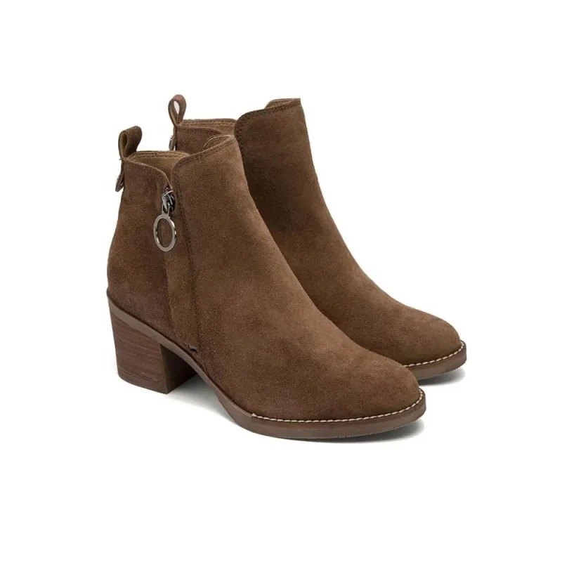 Botines De TacÓn Porronet 4544 Mujer Moka
