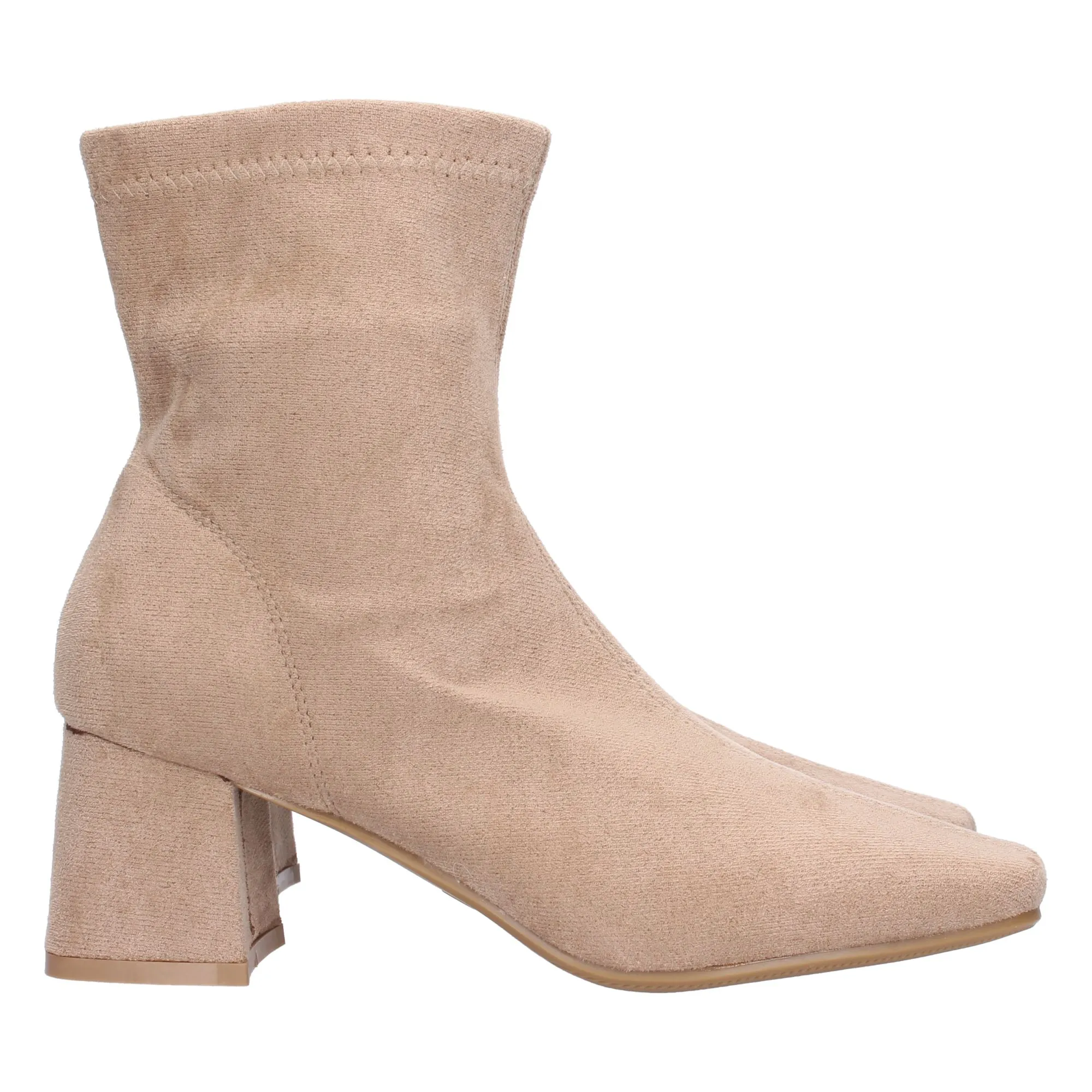 Botines de tacón medio mujer color kaki YG702