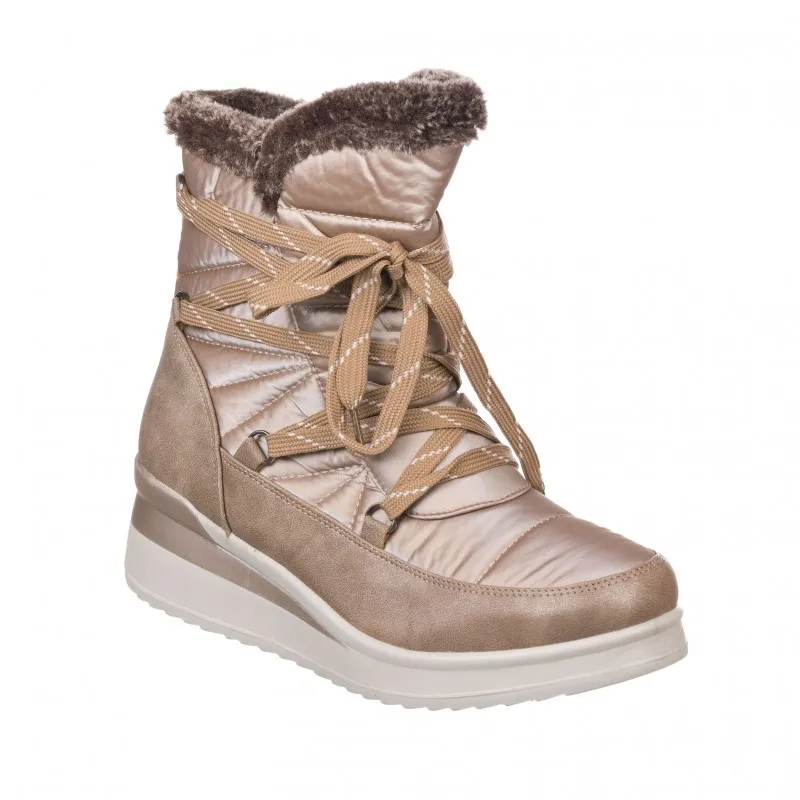 Botines Planos Zapp 570 Mujer Taupe