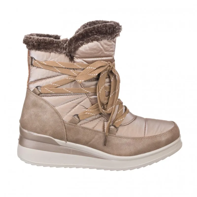 Botines Planos Zapp 570 Mujer Taupe
