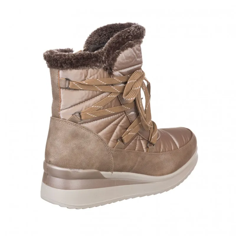 Botines Planos Zapp 570 Mujer Taupe
