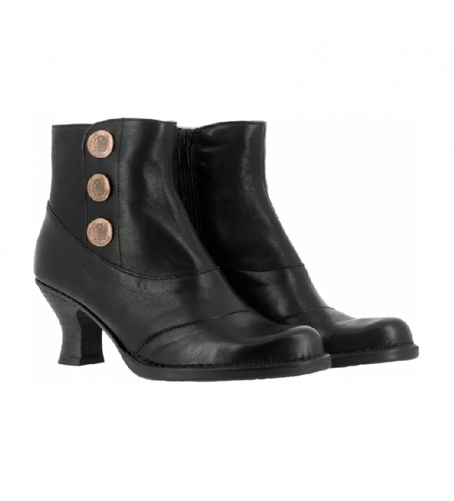 BOTINES S661 MONTONE NEGRO ALTURA TACóN: 6,5CM