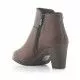 Botines tacón Amarpies marrones de doble textura y cremallera lateral