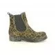 Botines tacón Replay de piel marrones estampado leopardo, elásticos y tachuelas