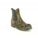 Botines tacón Replay de piel marrones estampado leopardo, elásticos y tachuelas