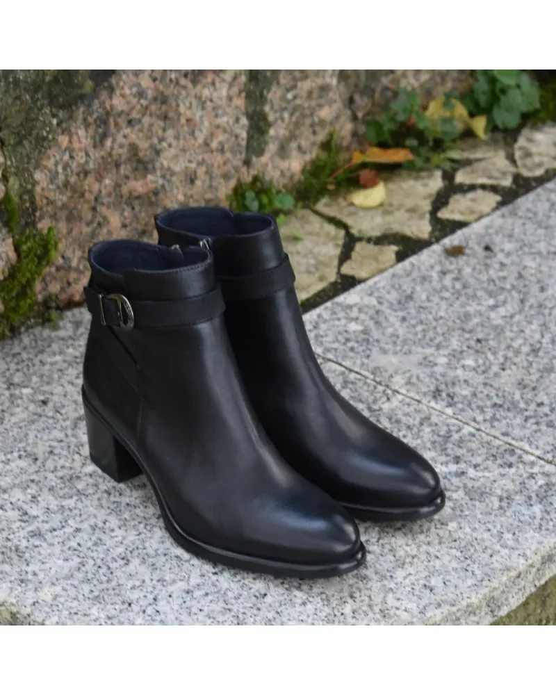 Botín negro confort de tacón bajo | FLUCHOS LEXI D9094