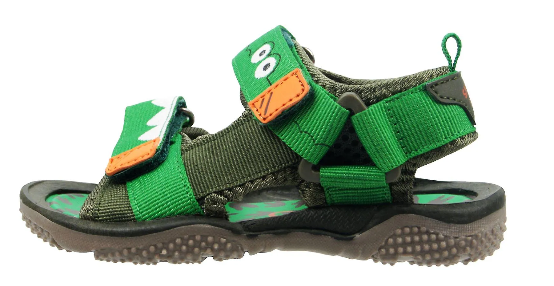 BOYS CROC GREEN HOOK & LOOP CASUAL SANDALIAS ZAPATOS REINO UNIDO NIñO 612