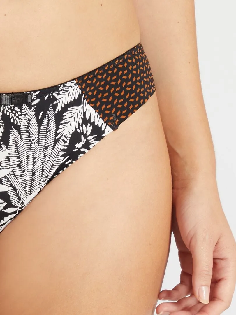BRAGUITA DE MICROFIBRA CON ESTAMPADO 'ENVIE DE LINGERIE'  NEGRO