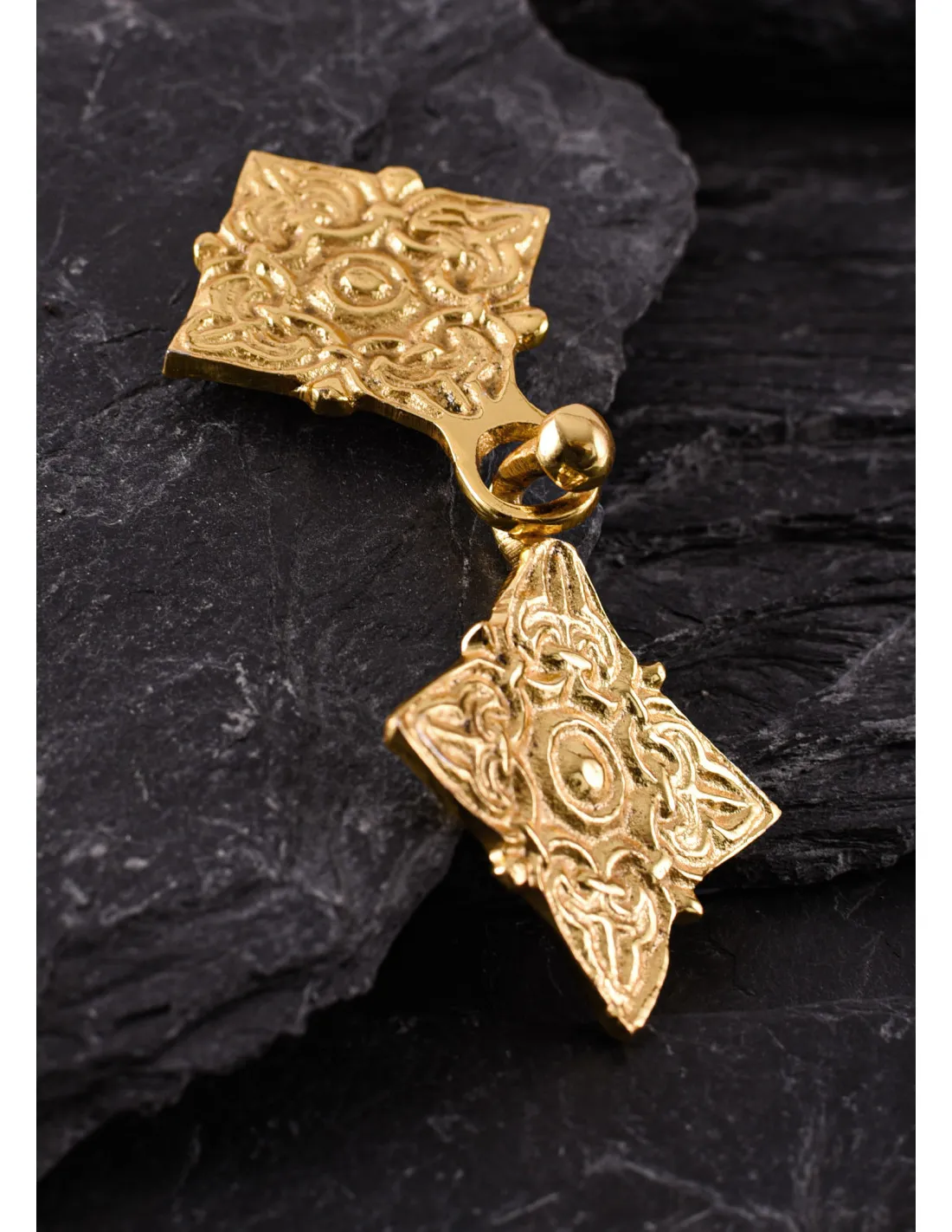 Broche vikingo de 2 piezas en latón (4,5 cm.)