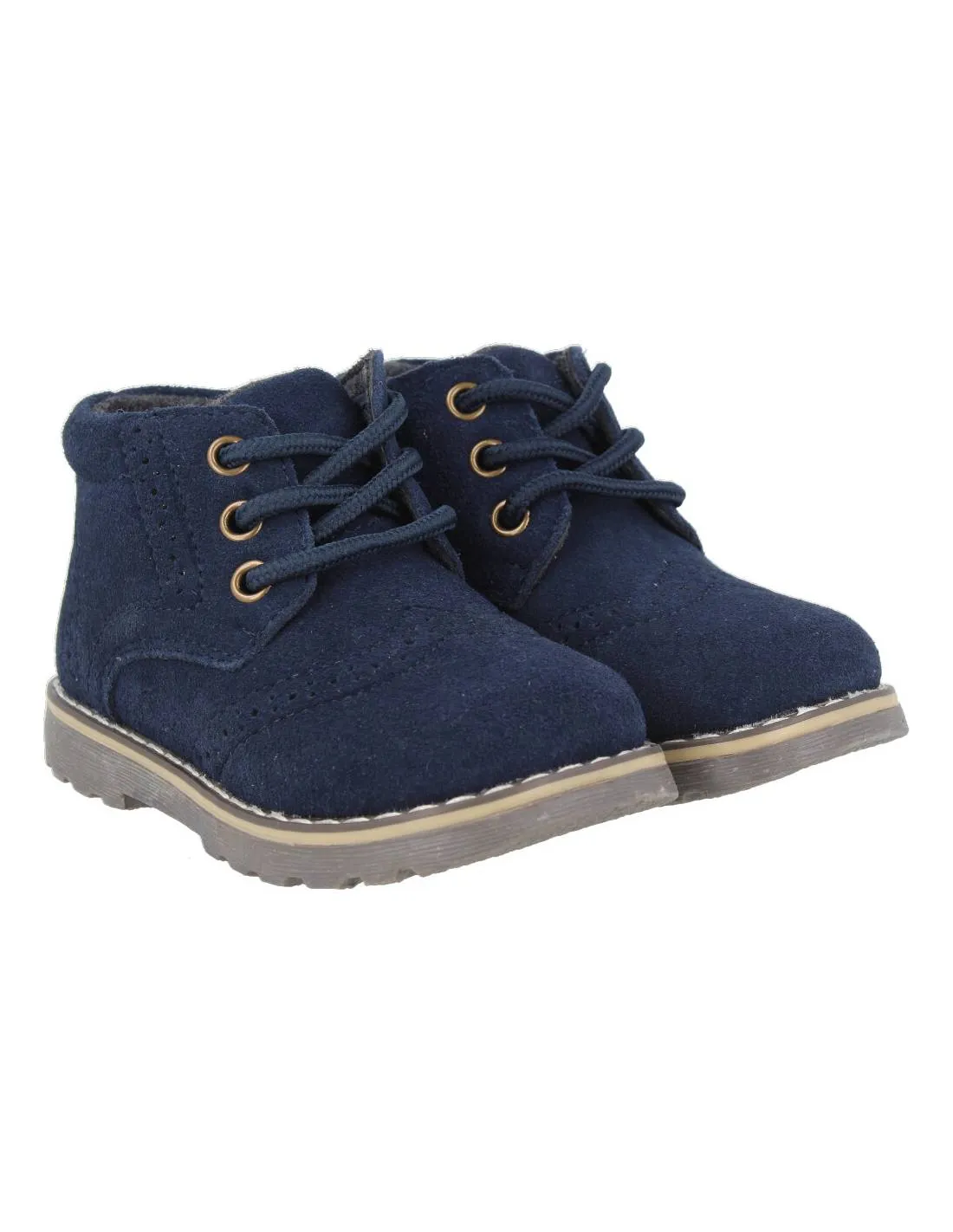 BUBBLE KIDS  BOTITA CASUAL CORDONES MARINO