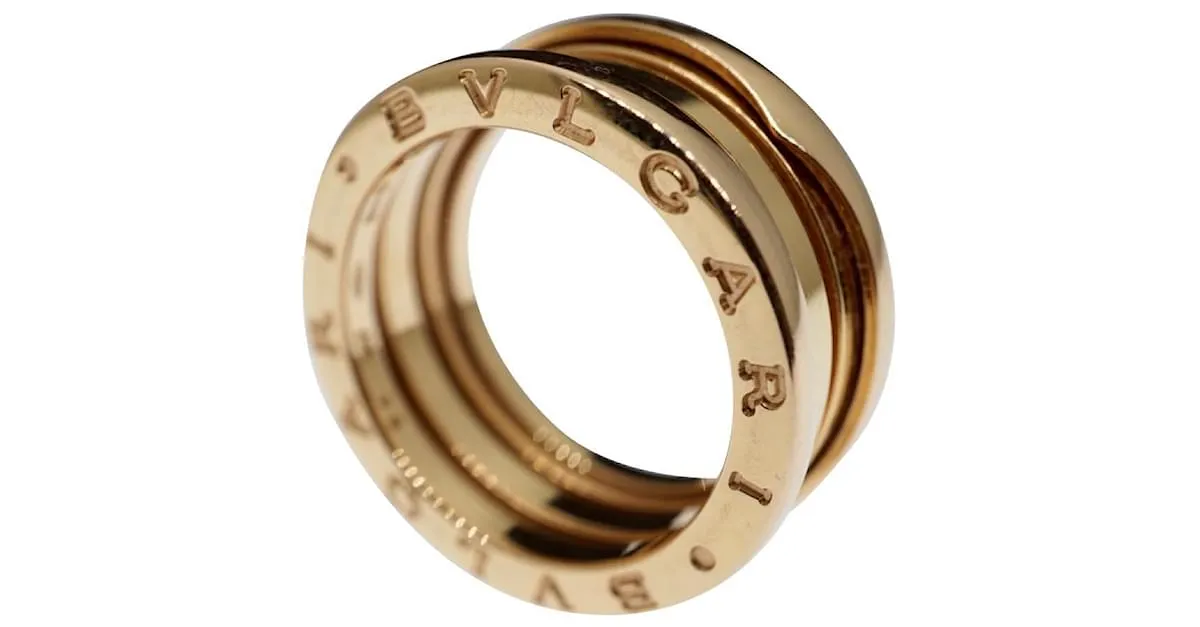 Bulgari Bvlgari B.Cero1 18k oro rosa 3 Tamaño del anillo de banda 54 Herrajes de oro dorado Gold hardware 