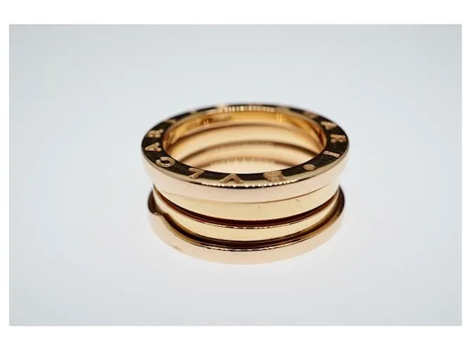 Bulgari Bvlgari B.Cero1 18k oro rosa 3 Tamaño del anillo de banda 54 Herrajes de oro dorado Gold hardware 