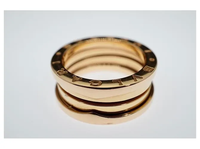 Bulgari Bvlgari B.Cero1 18k oro rosa 3 Tamaño del anillo de banda 54 Herrajes de oro dorado Gold hardware 