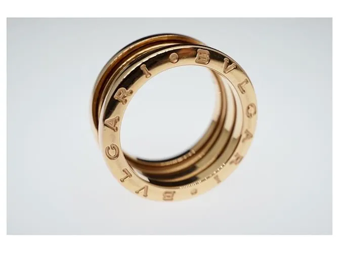 Bulgari Bvlgari B.Cero1 18k oro rosa 3 Tamaño del anillo de banda 54 Herrajes de oro dorado Gold hardware 