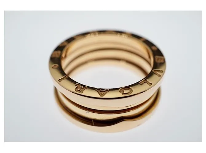 Bulgari Bvlgari B.Cero1 18k oro rosa 3 Tamaño del anillo de banda 54 Herrajes de oro dorado Gold hardware 