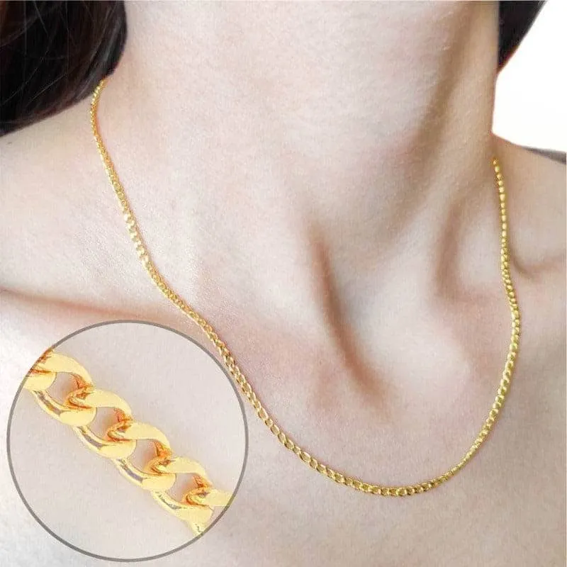Cadena oro 18k cubana mujer