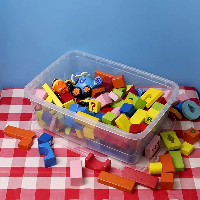 Caja de Plástico Rectangular 14L, color Naranja