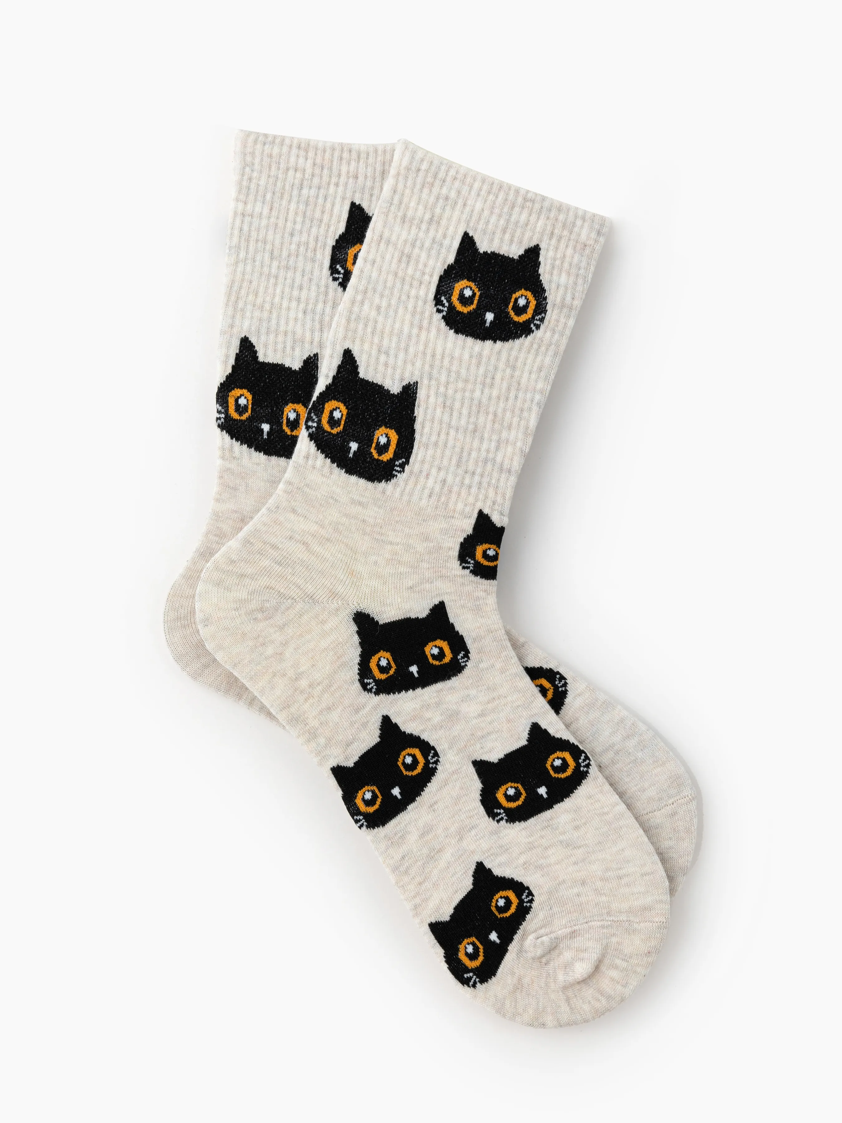  Calcetines de Tripulación con Patrón de Gato