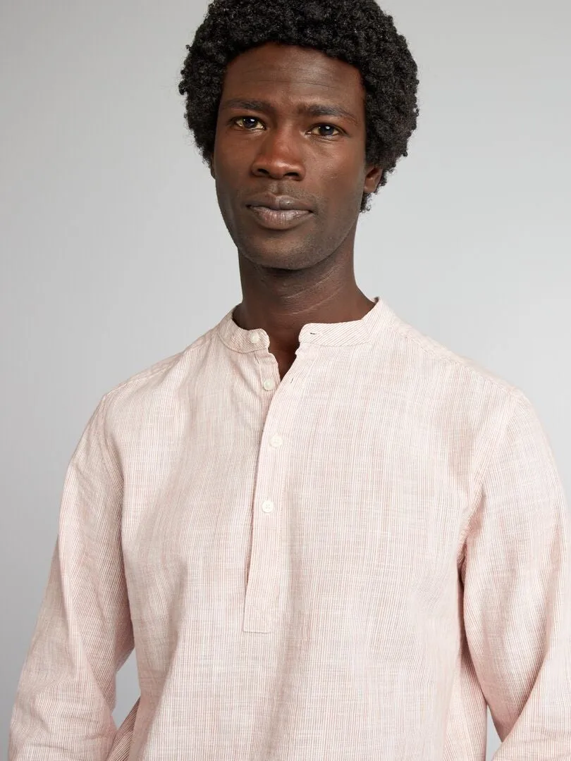 CAMISA CON CUELLO MAO  ROJO