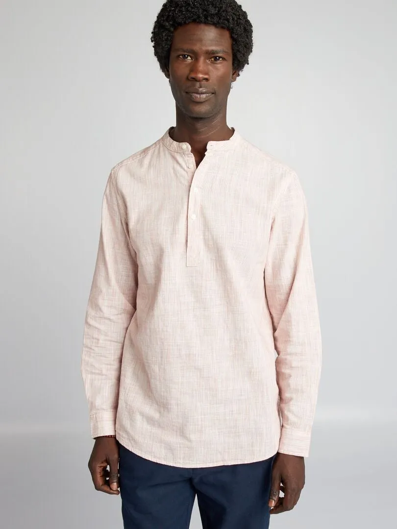 CAMISA CON CUELLO MAO  ROJO