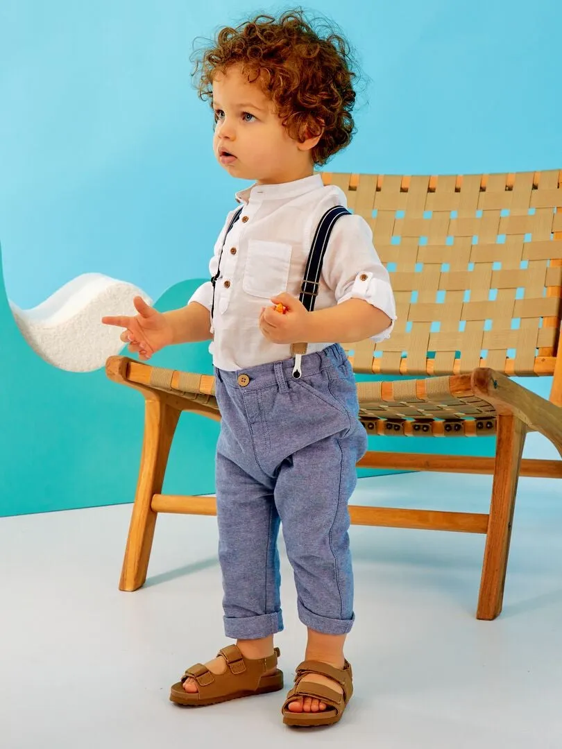 CAMISA CON CUELLO PANADERO  BLANCO