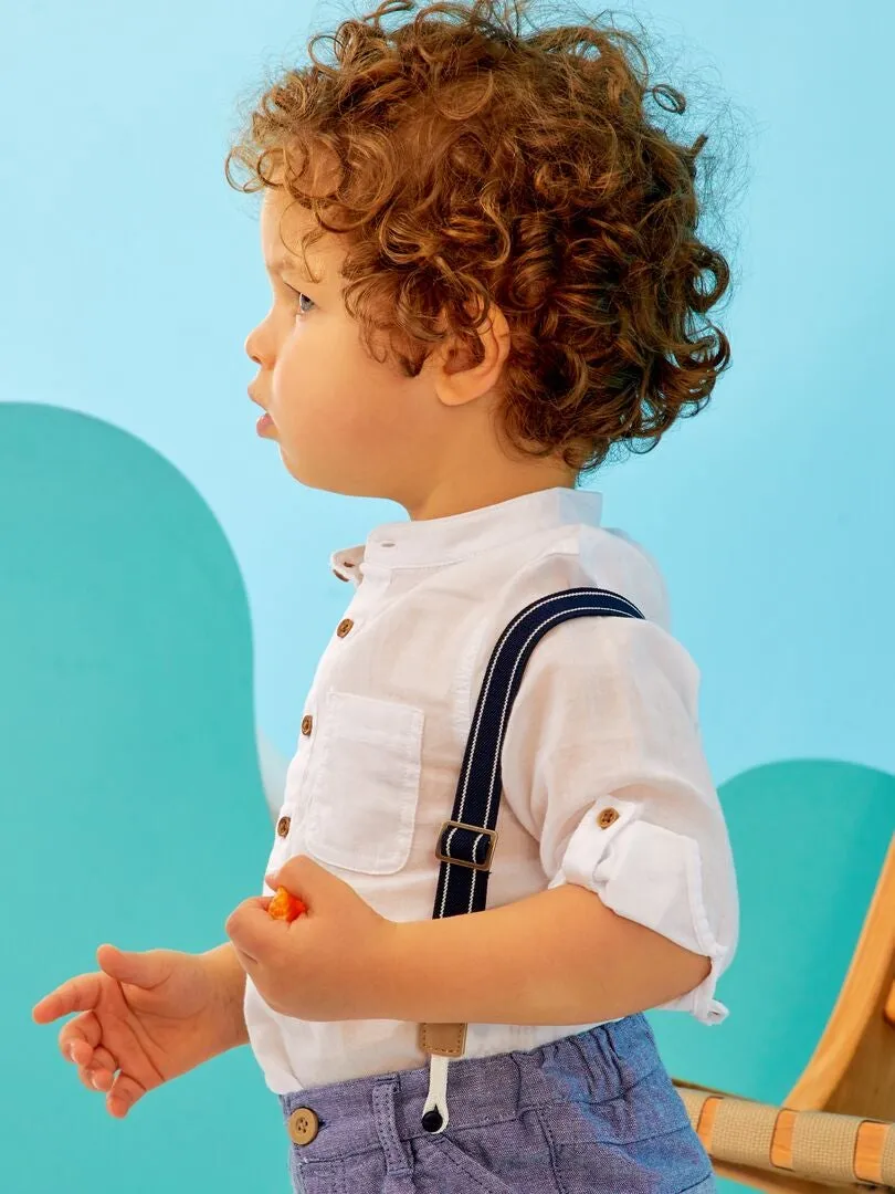 CAMISA CON CUELLO PANADERO  BLANCO