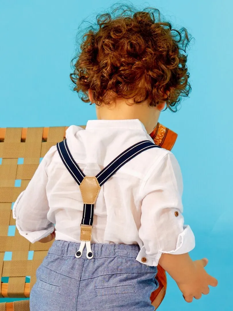 CAMISA CON CUELLO PANADERO  BLANCO