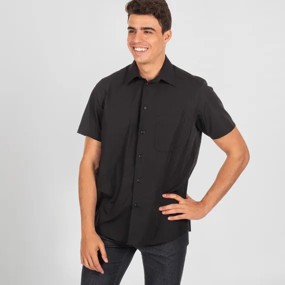 Camisa de hombre con mangas cortas y bolsillo en el pecho, tejido popelín POP REDLINE UNIFORMES GARY'S 295100