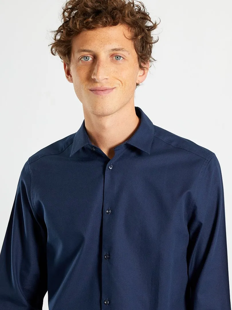 CAMISA RECTA LISA  NEGRO IRIS