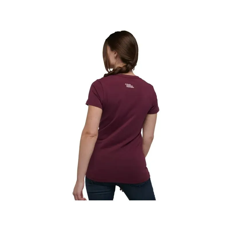 Camiseta Black Diamond W Mountain Logo Tee (Blackberry) Mujer