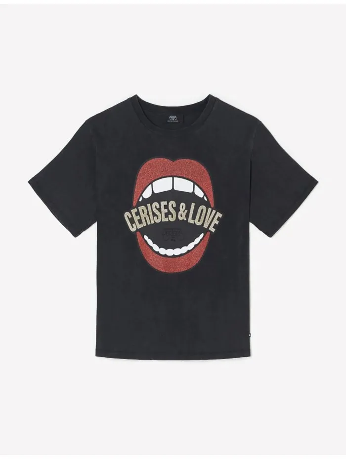 CAMISETA MANGA CORTA LE TEMPS DES CERISES FJOEL00000000MC 0001 BLACK