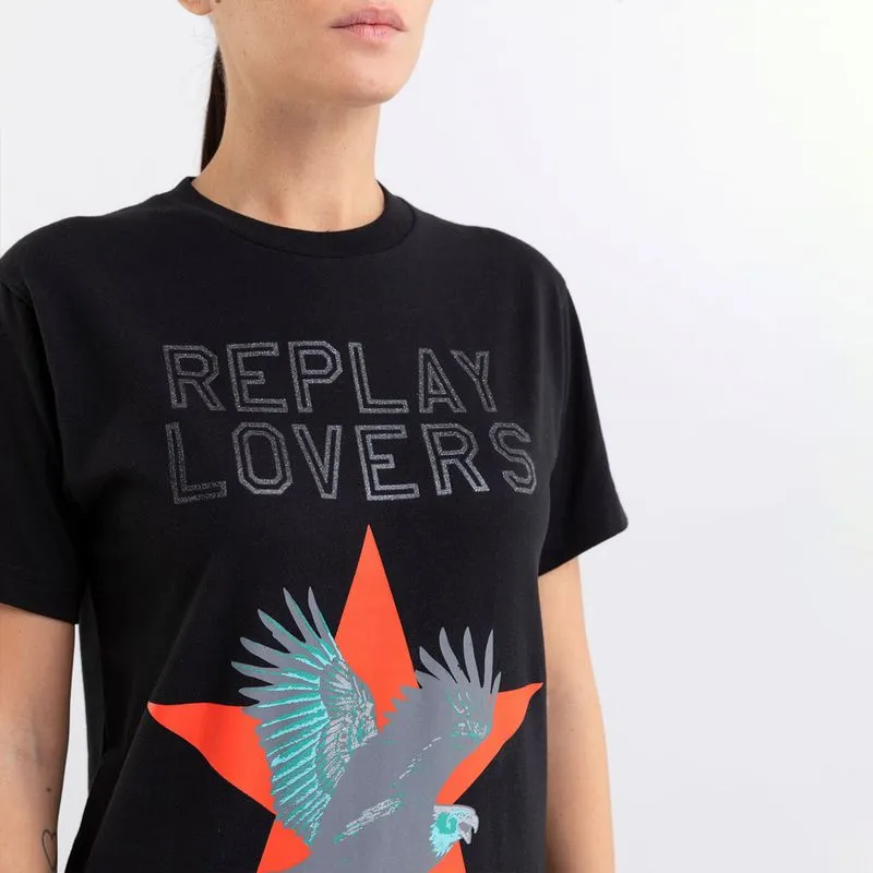 Camiseta Para Mujer Replay