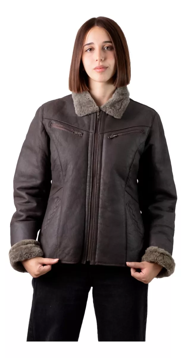 CAMPERA DE CUERO DE OVEJA DE MUJER  MODELO: 105
