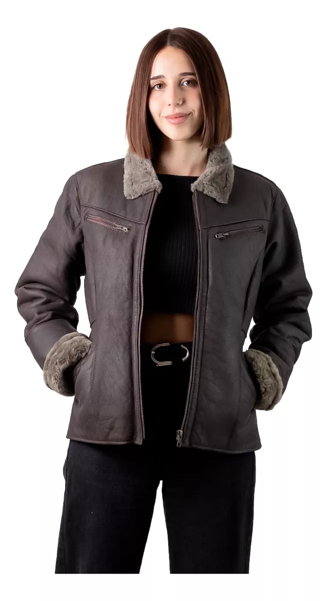 CAMPERA DE CUERO DE OVEJA DE MUJER  MODELO: 105