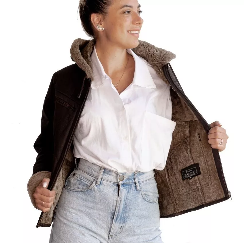CAMPERA DE CUERO DE OVEJA DE MUJER  MODELO: 106 NAPA