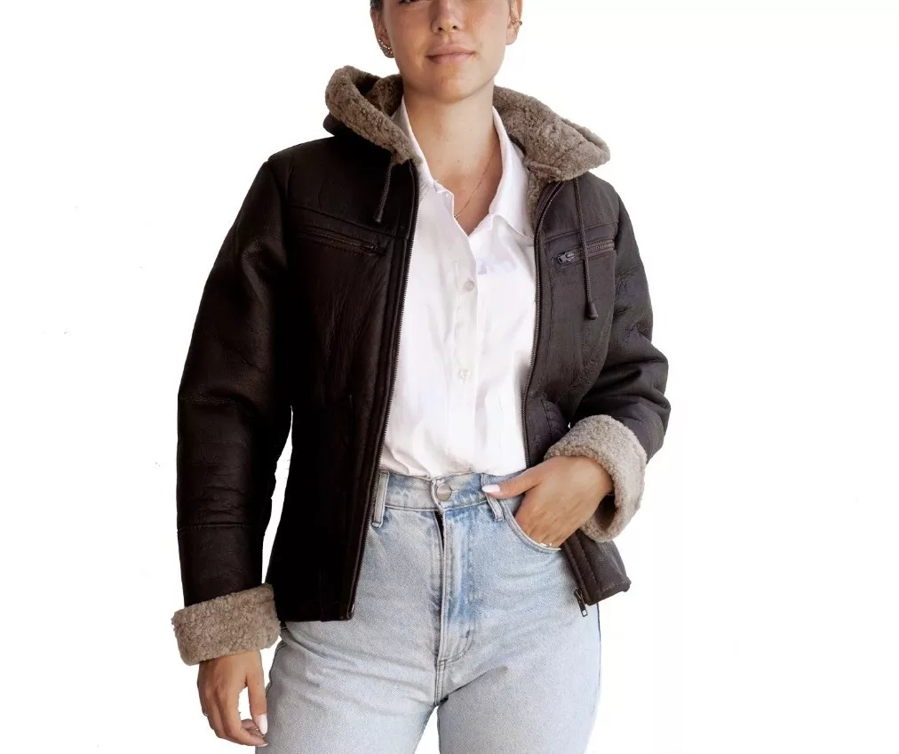 CAMPERA DE CUERO DE OVEJA DE MUJER  MODELO: 106 NAPA
