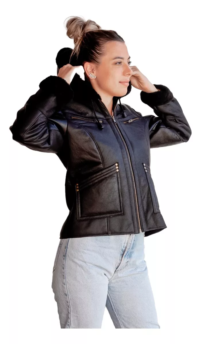 CAMPERA DE CUERO DE OVEJA DE MUJER  MODELO: 106 NAPA.B