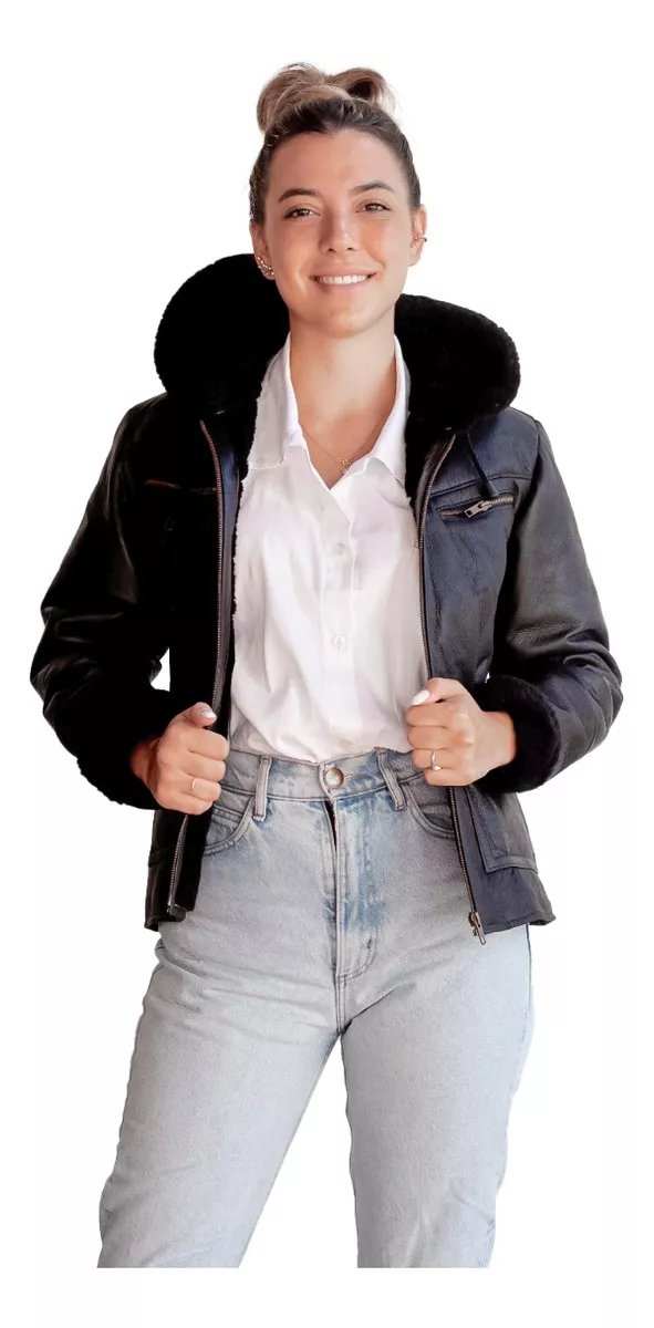 CAMPERA DE CUERO DE OVEJA DE MUJER  MODELO: 106 NAPA.B