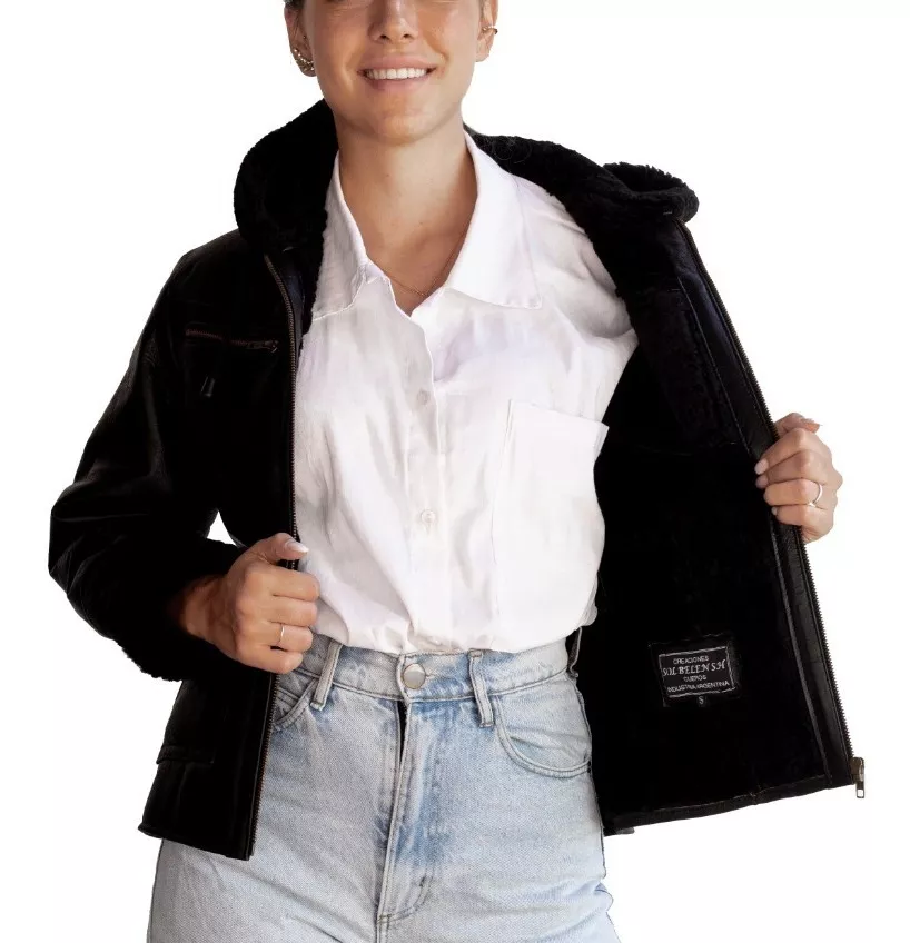 CAMPERA DE CUERO DE OVEJA DE MUJER  MODELO: 106 NAPA.B