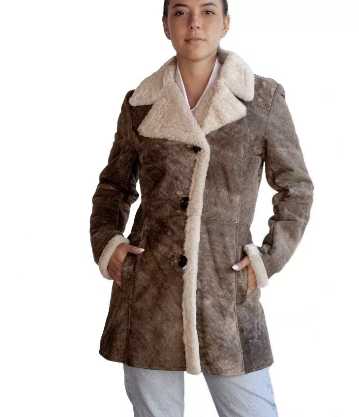 CAMPERA DE CUERO DE OVEJA DE MUJER  MODELO: SOL.H