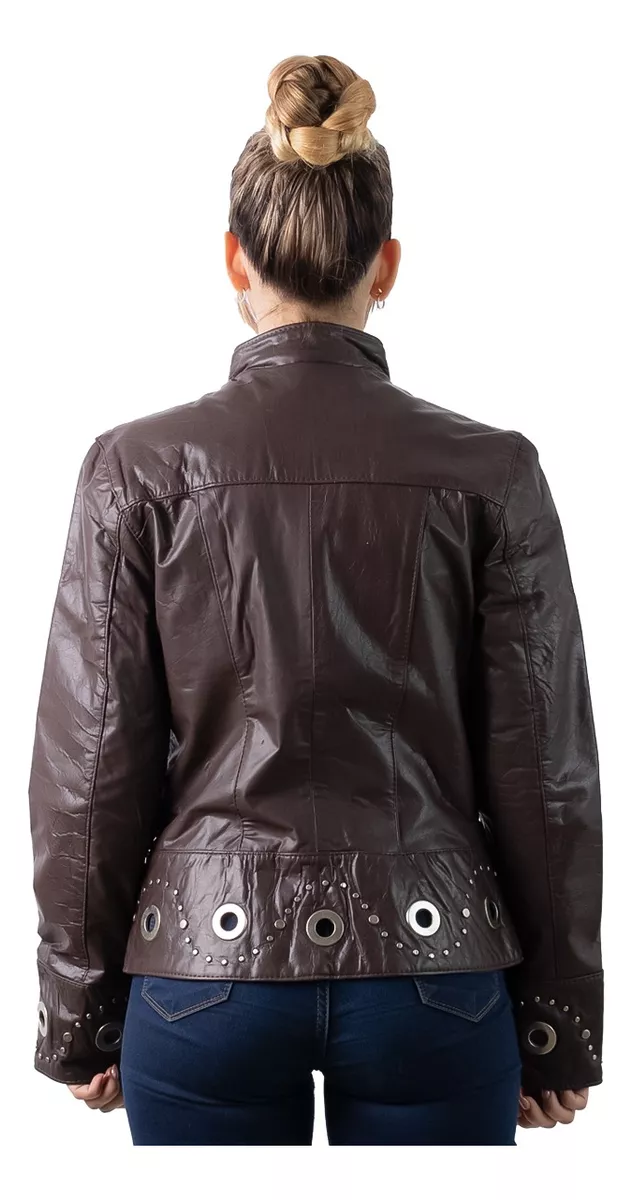 CAMPERA DE CUERO VACUNO 100% LEGITIMO DE MUJER  ART: ANGIE