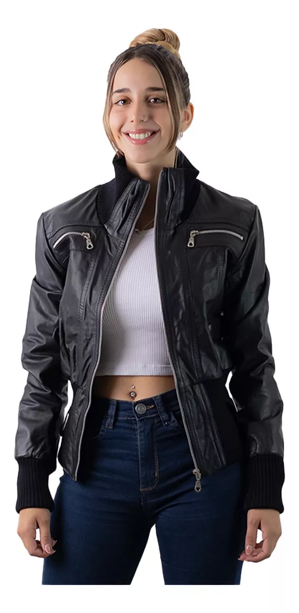 CAMPERA DE CUERO VACUNO DE MUJER 100% LEGITIMO  ART: 01