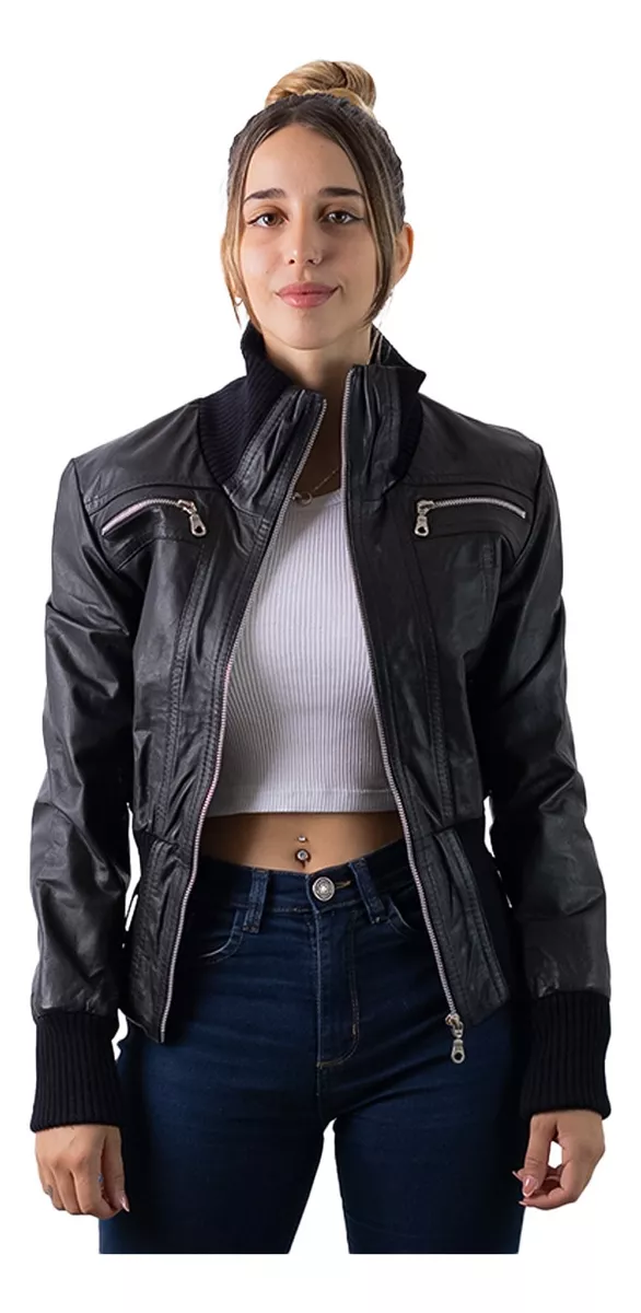 CAMPERA DE CUERO VACUNO DE MUJER 100% LEGITIMO  ART: 01
