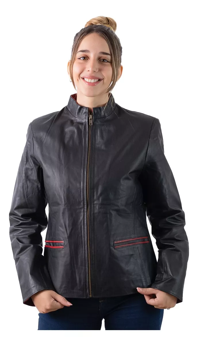 CAMPERA DE CUERO VACUNO DE MUJER  MODELO: 016