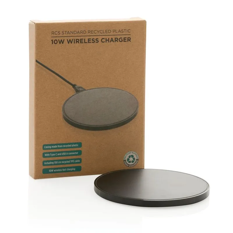 Cargador inalámbrico RCS de plástico reciclado de 10W