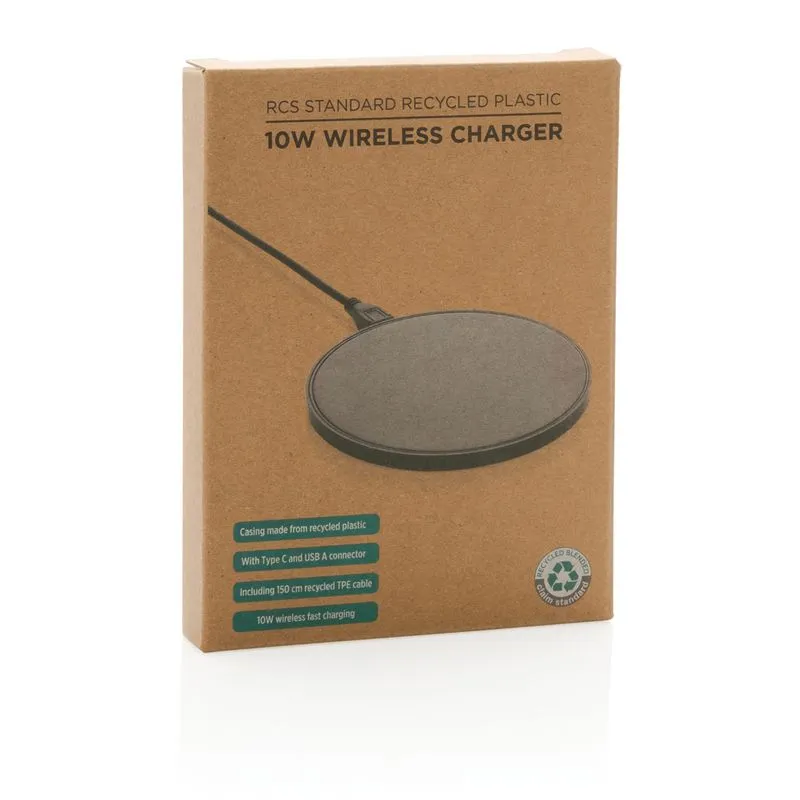 Cargador inalámbrico RCS de plástico reciclado de 10W