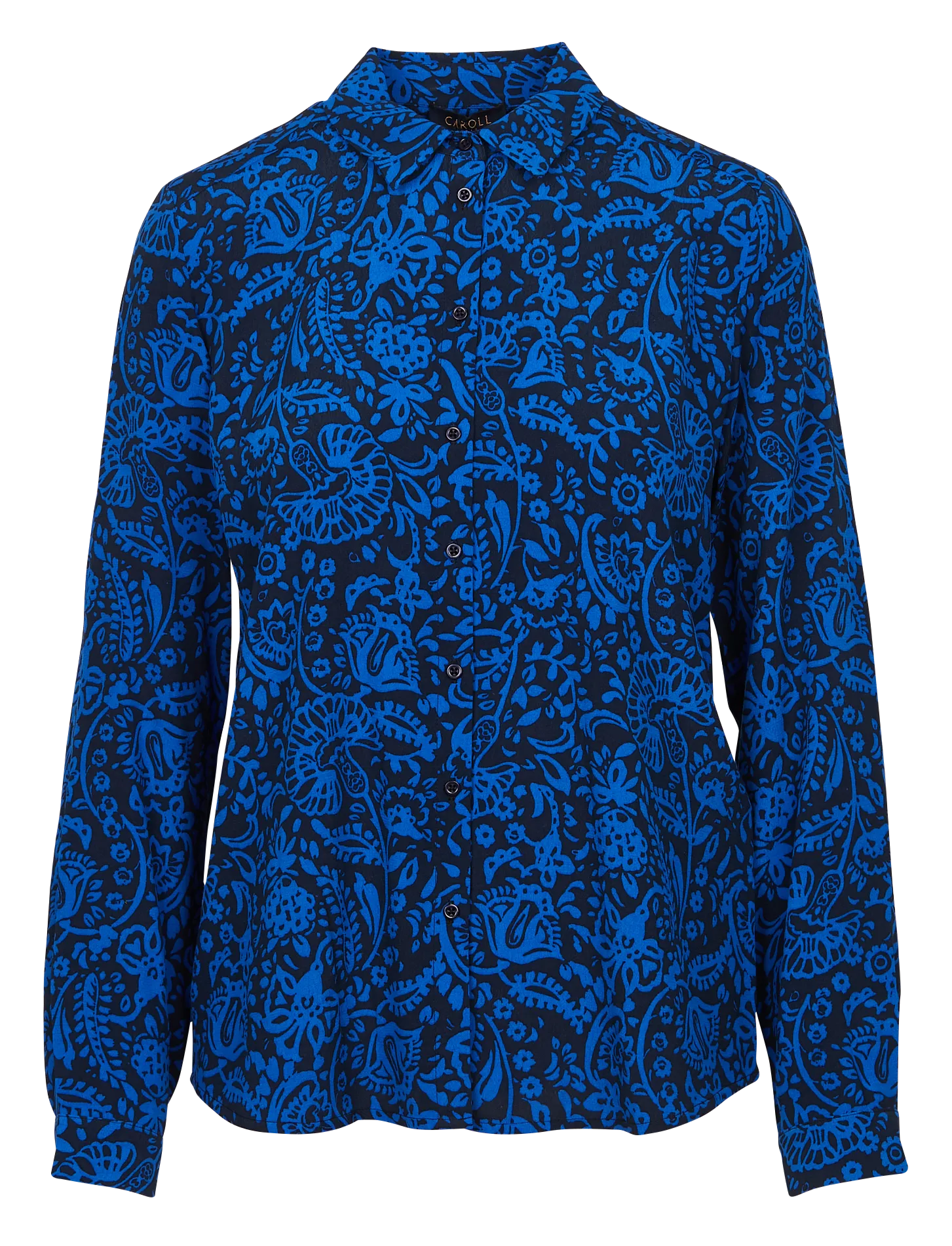 CAROLL JESS2  CAMISA ESTAMPADA CON CUELLO CLáSICO EN AZUL